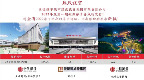 奮進(jìn)新征程，建功新時代——市城投集團(tuán)第一期短期融資卷成功發(fā)行五億元